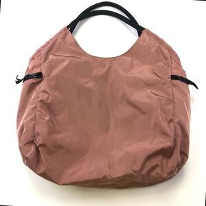 Indigo dusty rose nylon handbag duffle tote